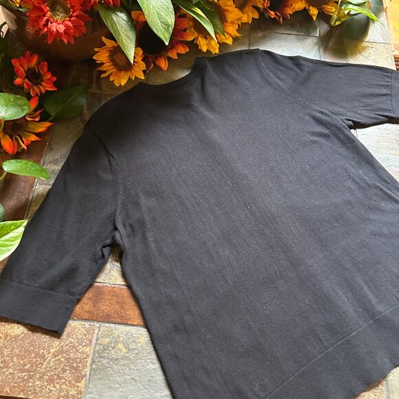 Eddie Bauer Christine Elbow Cardi in Black (size L) - Picture 9 of 11